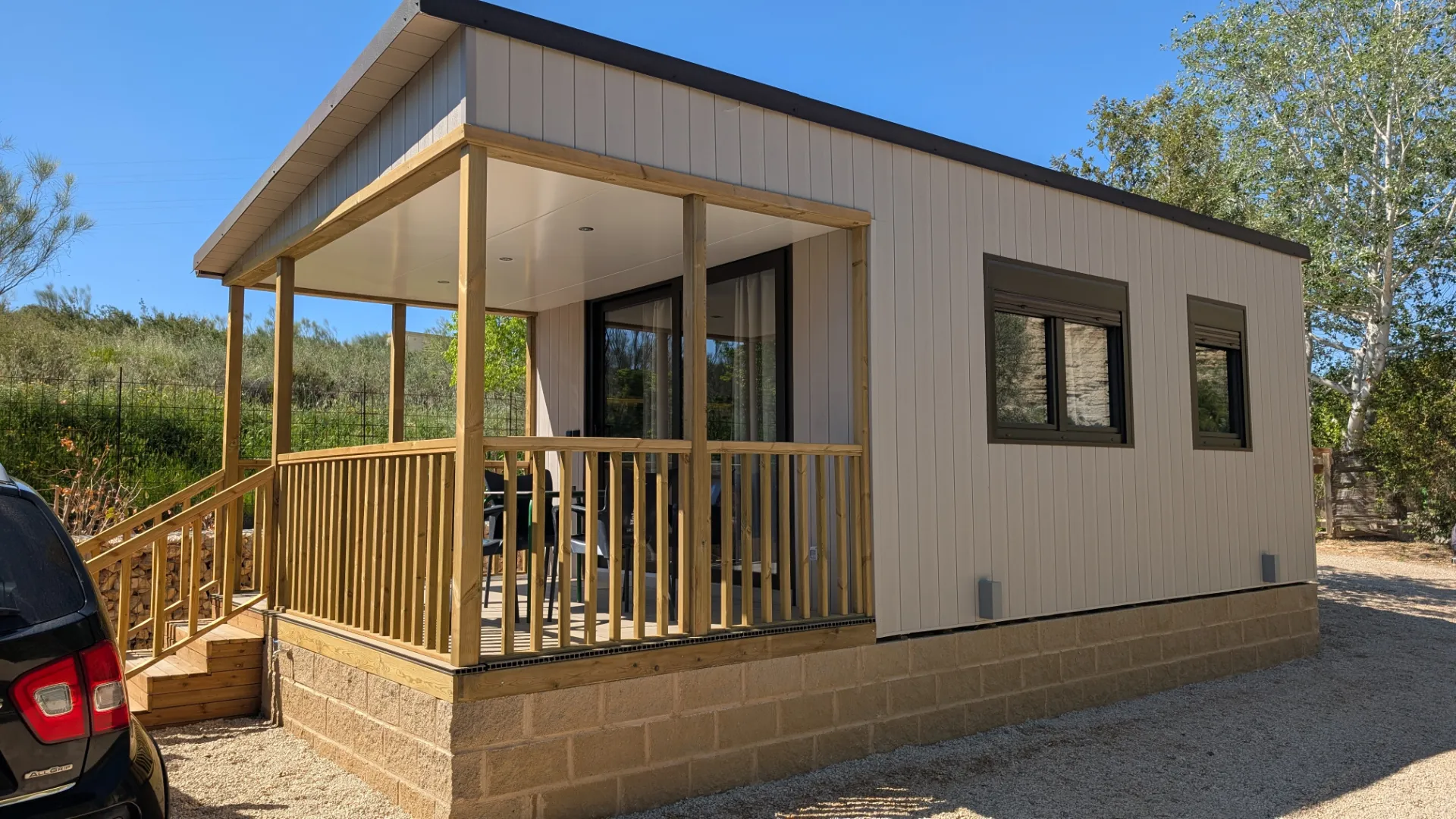 ECO Komfort-Bungalow 32 Angeln Fluss Ebro Familie Hund 1