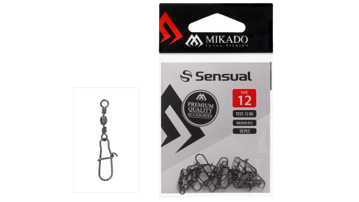 Grapas con emerillón Mikado para montajes de pesca a spinning